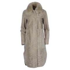 Theory Belted Shearling Coat Xsmall