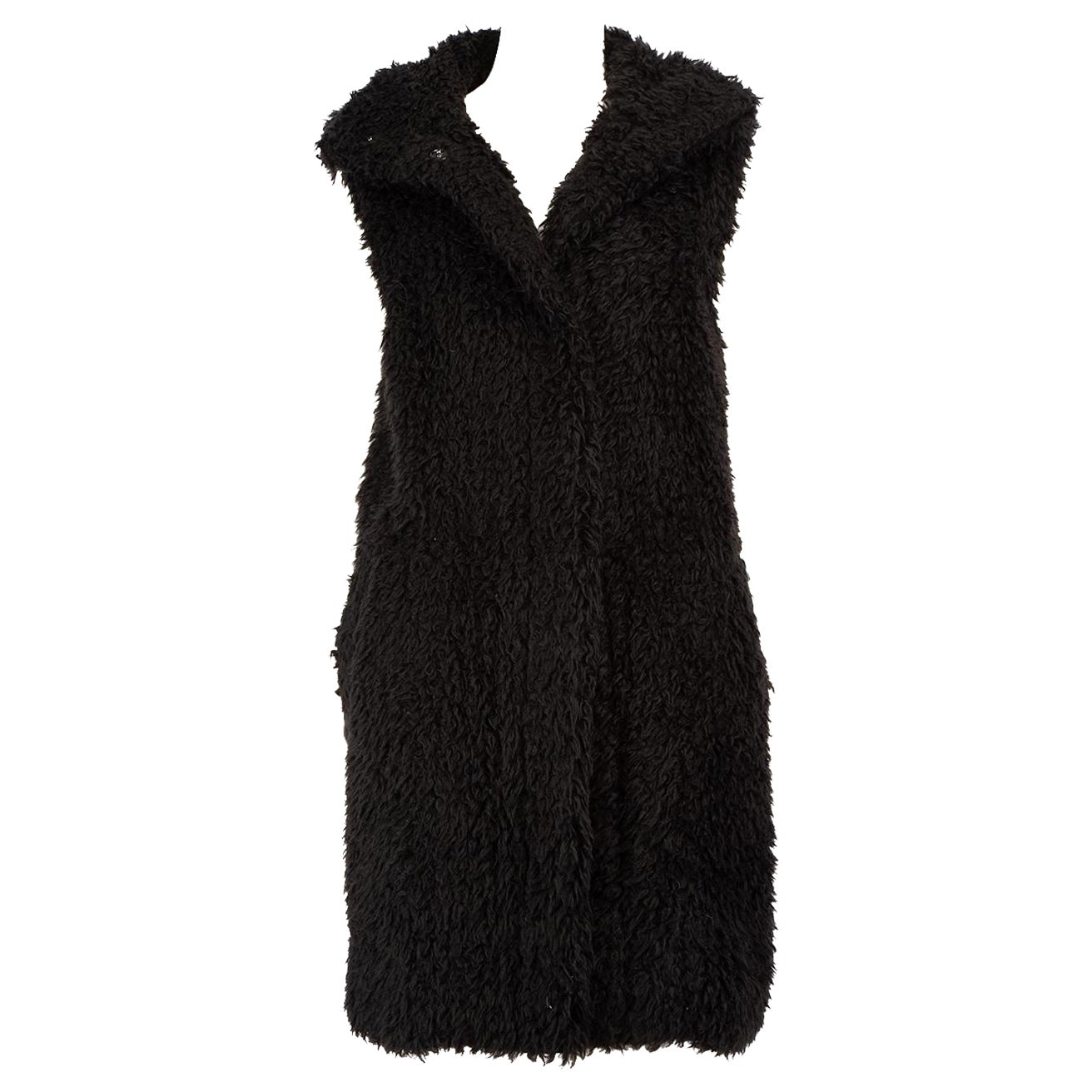 Theory Gilet en fausse fourrure noir Taille L