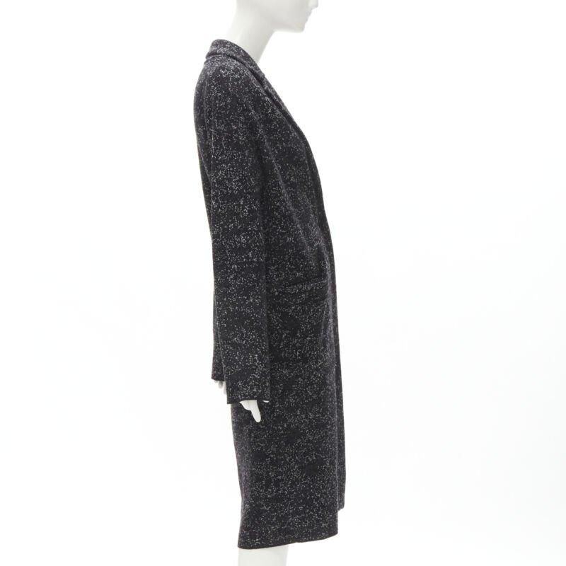 THEORY manteau peignoir en laine mélangée gris moucheté noir S Excellent état - En vente à Hong Kong, NT