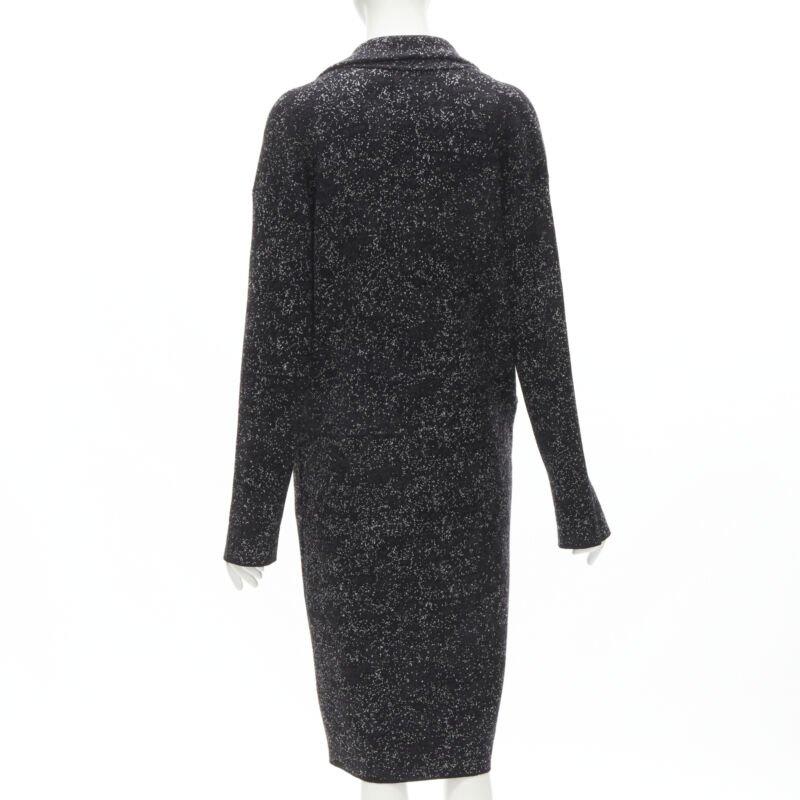 THEORY manteau peignoir en laine mélangée gris moucheté noir S Pour femmes en vente