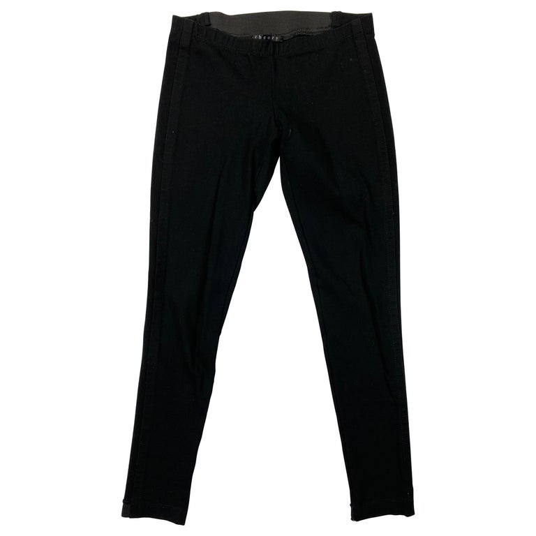 Theory Black Leggings Pants, Size Small For Sale at 1stDibs