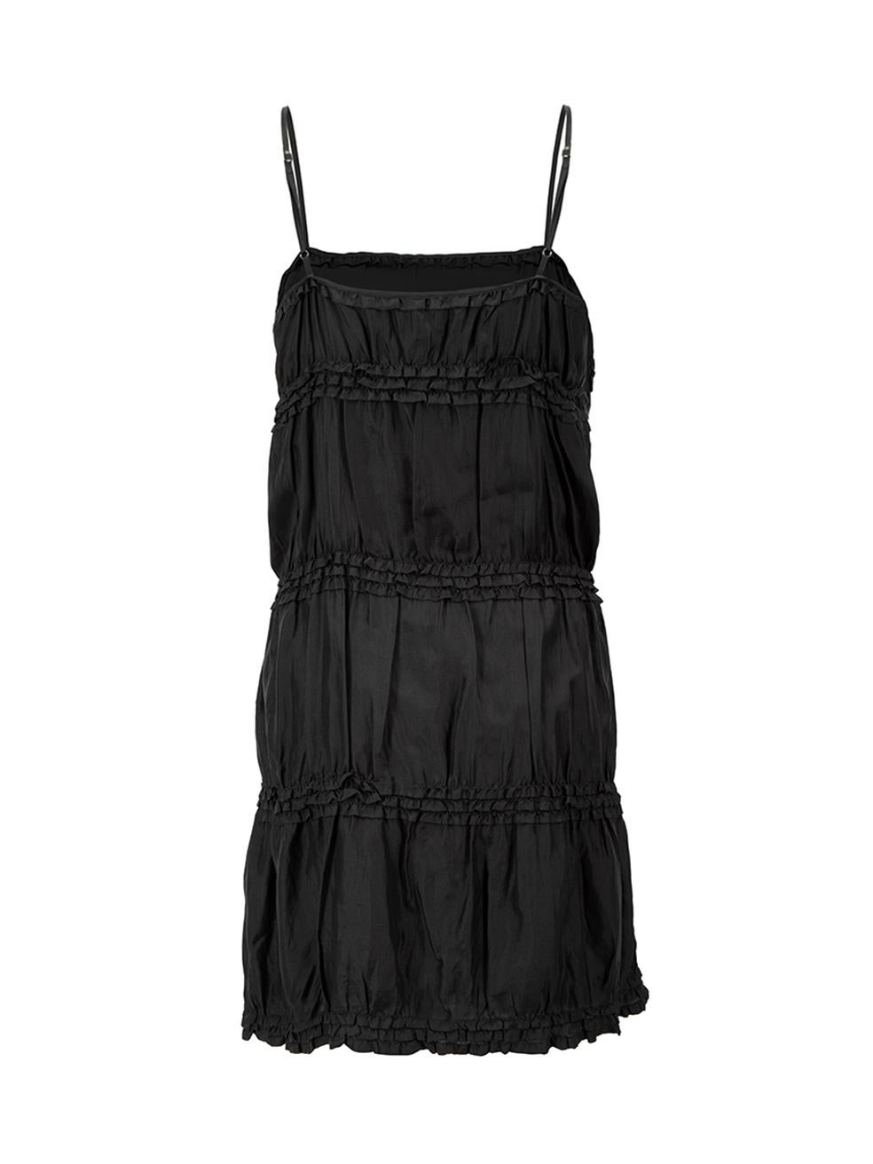 Theory Black Silk Sleeveless Mini Dress Size M In Good Condition For Sale In London, GB