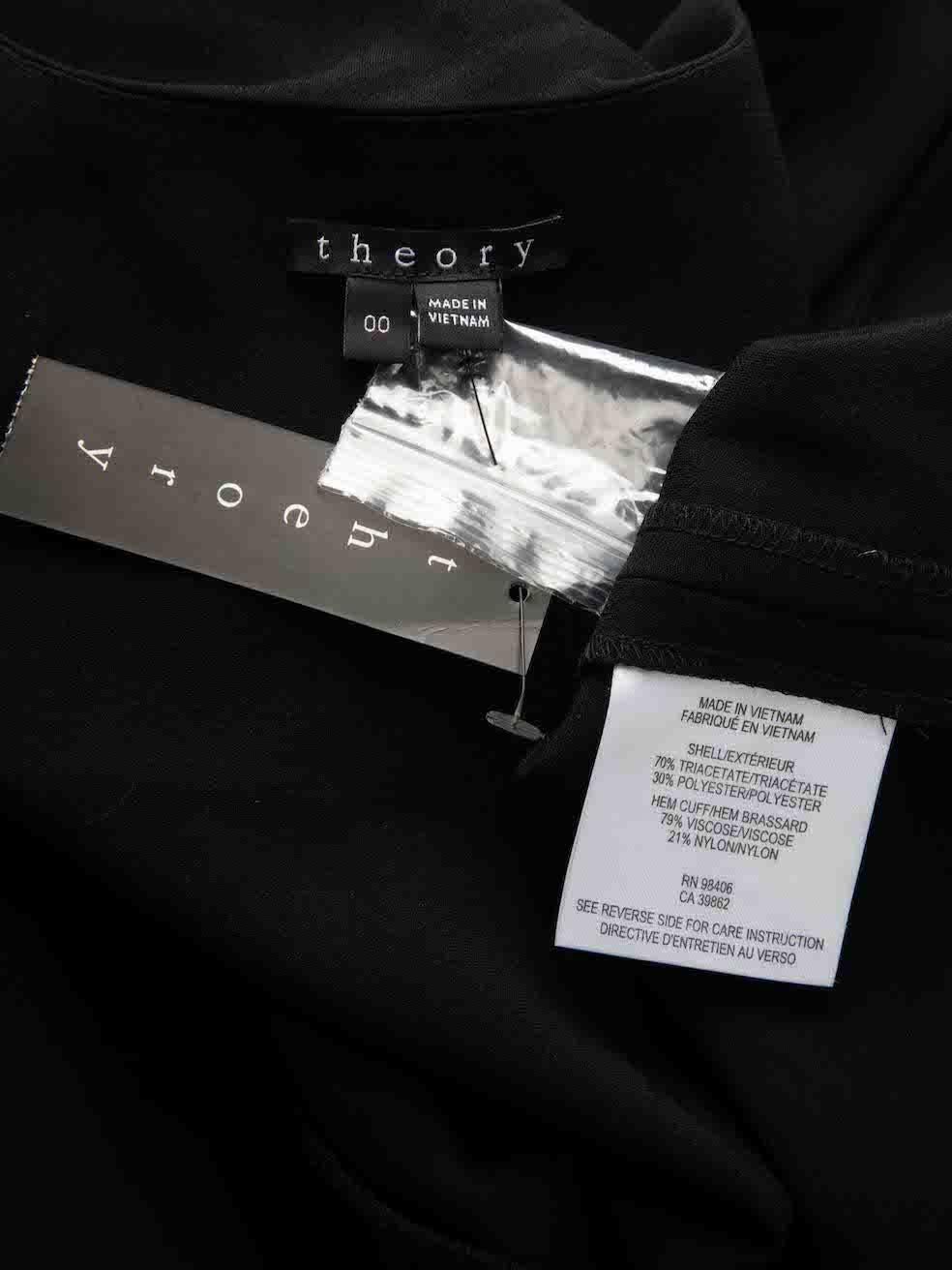 Women's Theory Black Sleeveless Wrap Jumpsuit Size XXXS For Sale