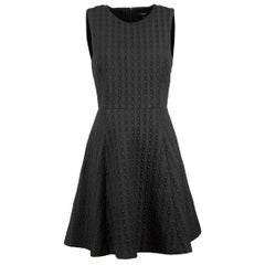 Theory Black Textured Sleeveless Dress Size S