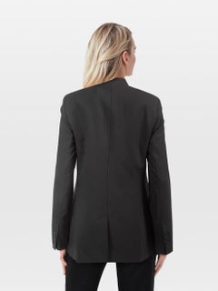 Theory Blazer negro de lana virgen sin cuello Talla L