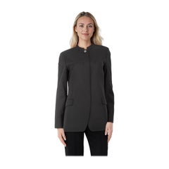 Theory Blazer sans col en laine vierge noire Taille L Theory Blazer sans col en laine vierge noire Taille L