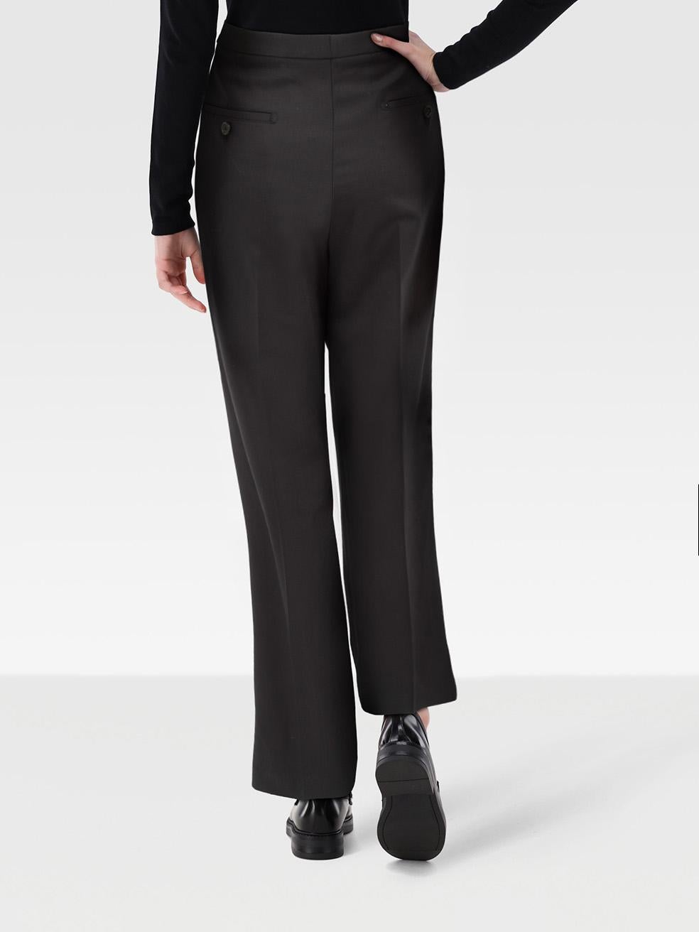 CONDITION is Never worn, with tags. No visible wear to the trousers is evident on this new Theory designer resale item.
 

 

 

 Details
 

 

 Black
 

 Virgin wool
 

 Trousers
 

 Wide leg
 

 High rise
 

 2x Side pockets
 

 2x Back pockets
