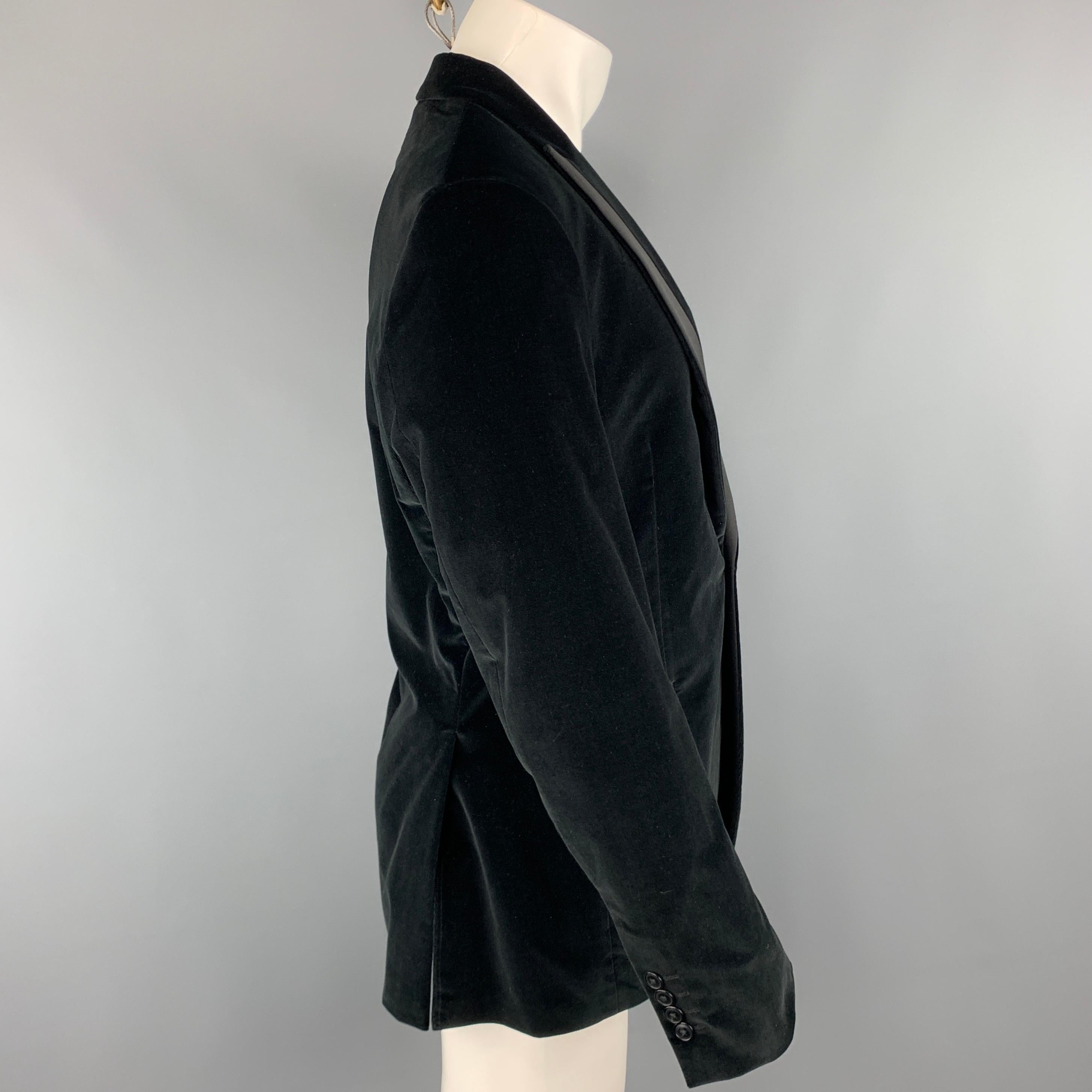 black velvet leather jacket