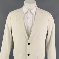THEORY Clinton Size 40 Regular Off White Linen / Viscose Eco Crunch Sport Coat