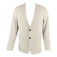 THEORY Clinton Size 40 Regular Off White Linen / Viscose Eco Crunch Sport Coat