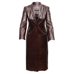 Theory Dark Brown Leather Coat