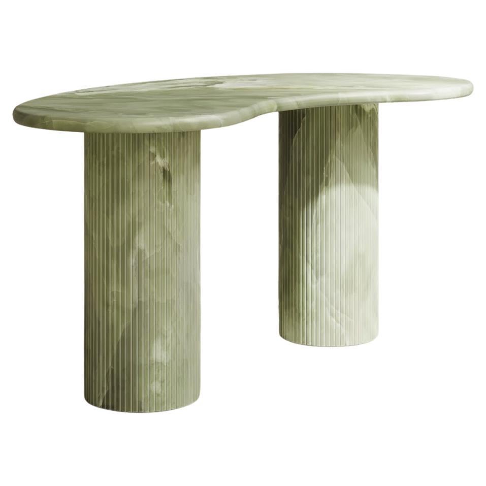 Theory Desk in Natural Verde Onyx by Paloma Editions