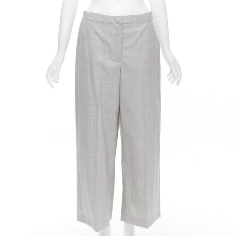 THEORY Drape in lana grigia con coulisse in vita, blazer a gamba larga US6 S in vendita 5