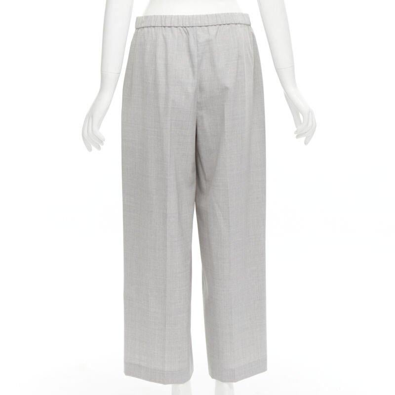 THEORY Drape in lana grigia con coulisse in vita, blazer a gamba larga US6 S in vendita 6