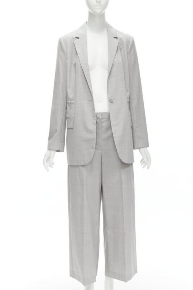 Grigio THEORY Drape in lana grigia con coulisse in vita, blazer a gamba larga US6 S in vendita