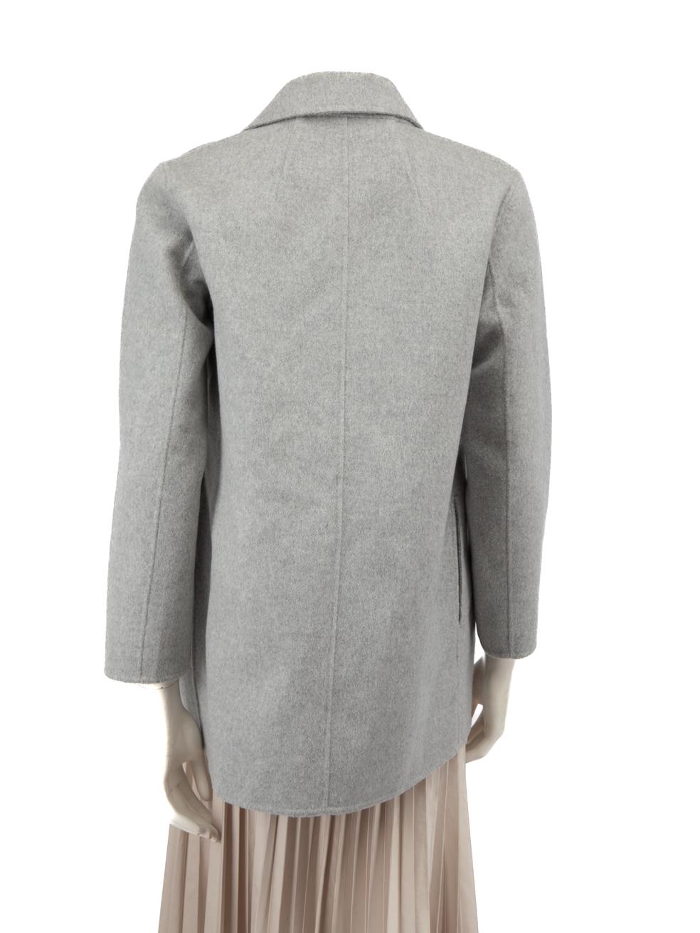 Grigio Theory Cappotto grigio in cashmere aperto sul davanti taglia S in vendita