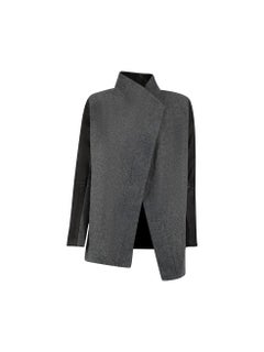 Theory Grey Wool Wrap Jacket Size M
