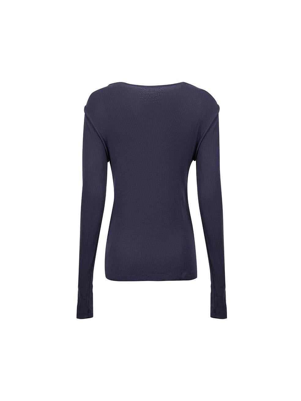 Theory Navy Blue Light Knit Jumper Size M In Good Condition For Sale In London, GB