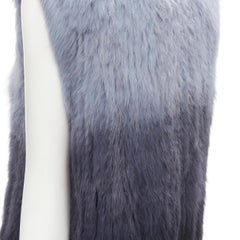 THEORY rabbit fur gradient blue fur vest jacket S