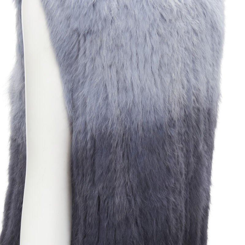 THEORY rabbit fur gradient blue fur vest jacket S
Reference: KNLM/A00053
Brand: Theory
Material: Fur
Color: Blue
Pattern: Solid
Closure: Hook & Eye
Lining:  Fur
Extra Details: Genuine rabbit fur. Hook eye closure. Dual side seam pockets.
Made in:
