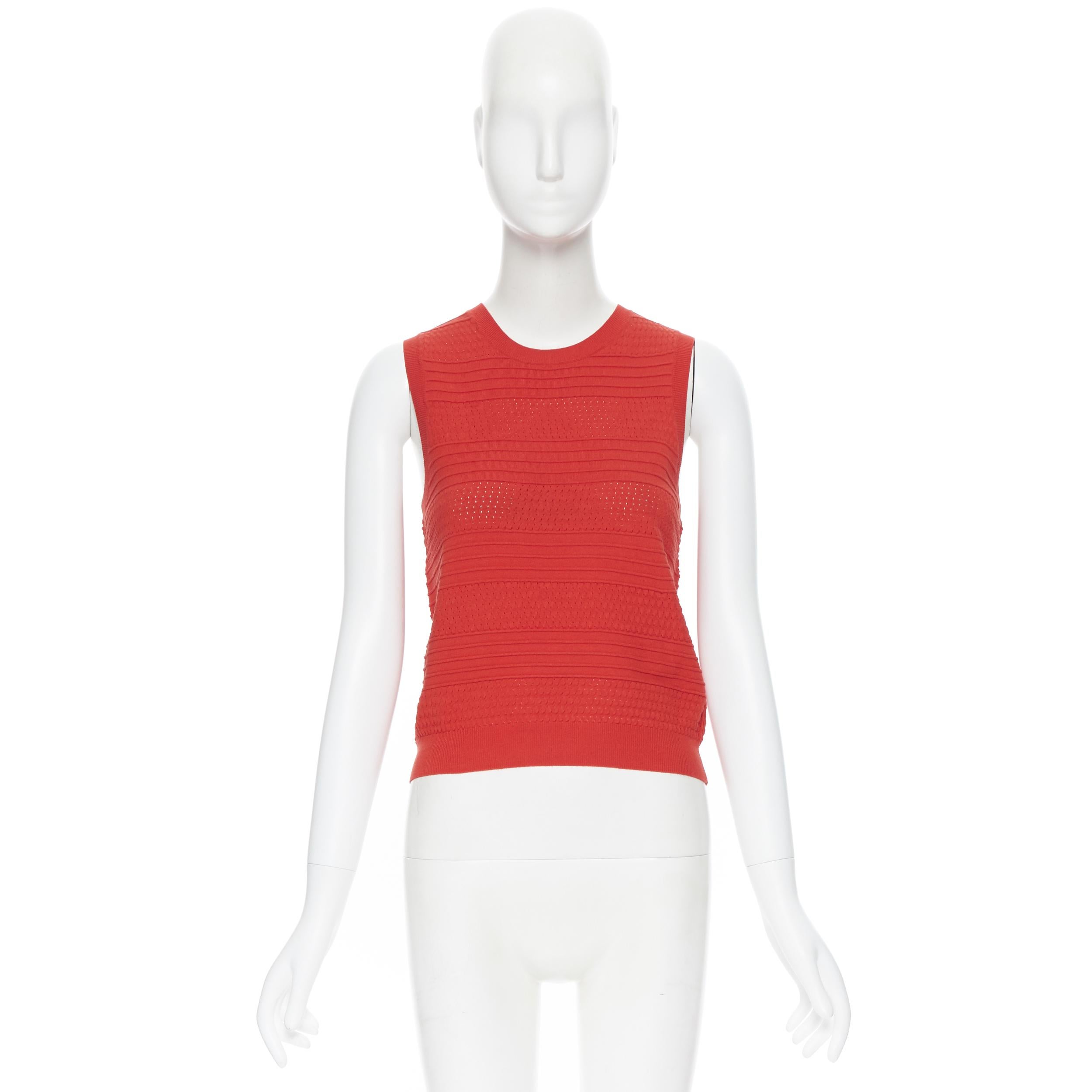 red knitted vest top
