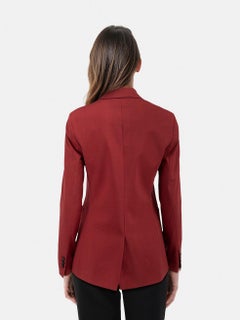 Theory Blazer rosso monopetto in lana taglia XXS