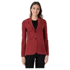 Theory Red Single Breasted Wool Blazer Size XXS