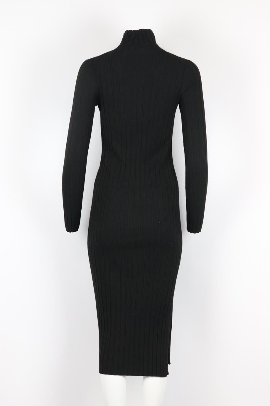 Black Theory Ribbed Knit Midi Dress Medium