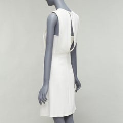 THEORY Rimlan blanc soie superposée robe A-line US0 XS