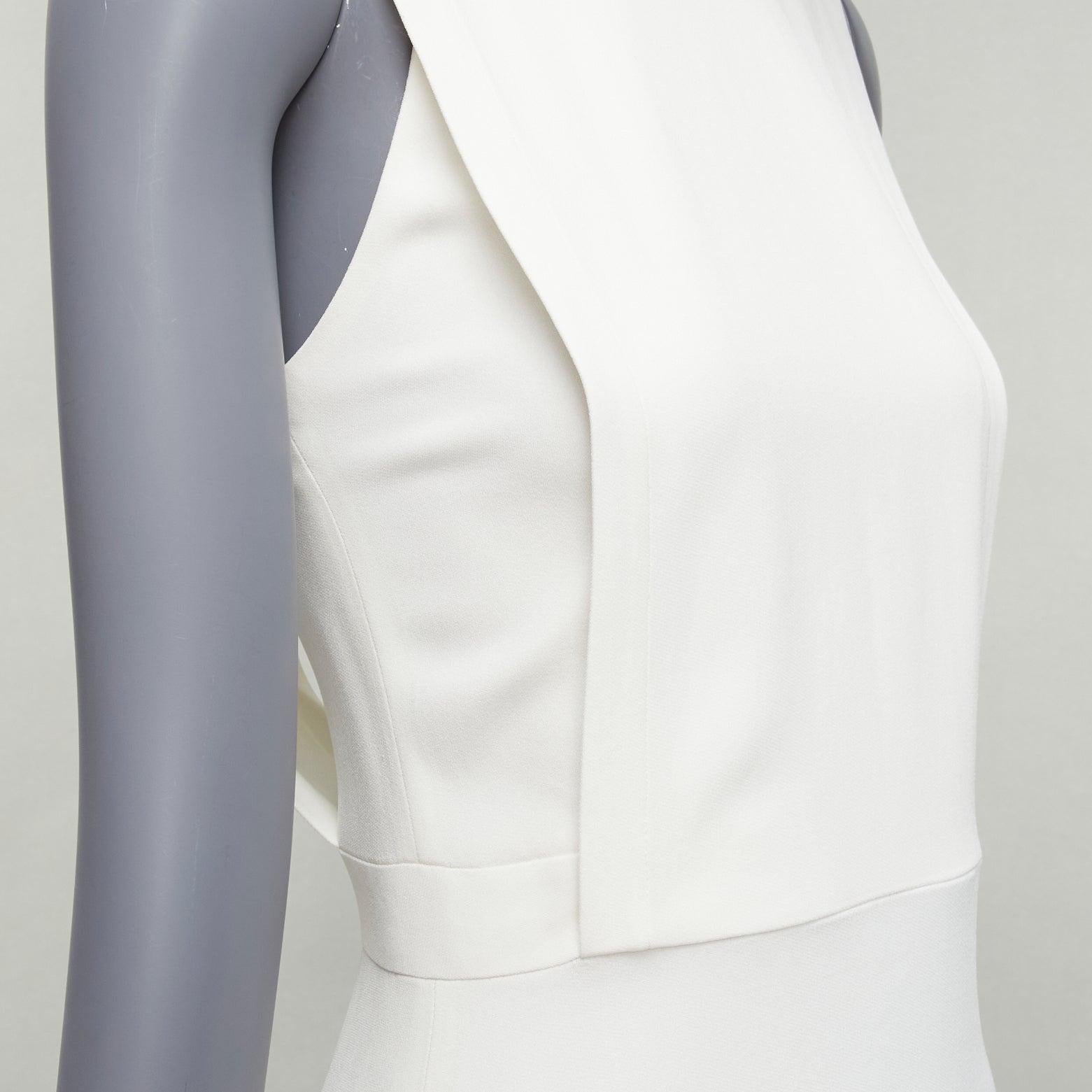 Gray THEORY Rimlan white silky layered top A-line dress US0 XS For Sale