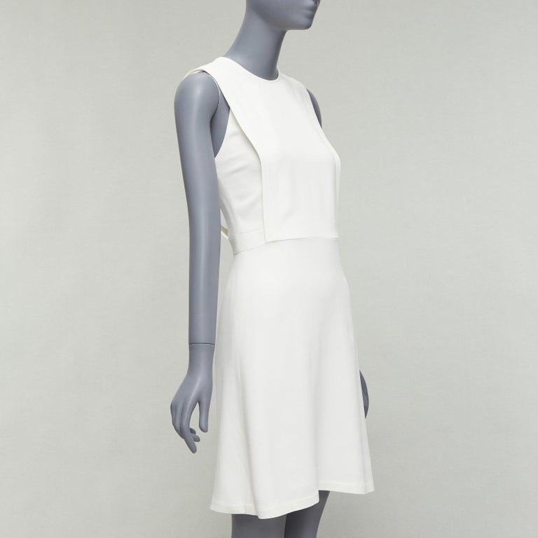 THEORY Rimlan white silky layered top A-line dress US0 XS For Sale at  1stDibs