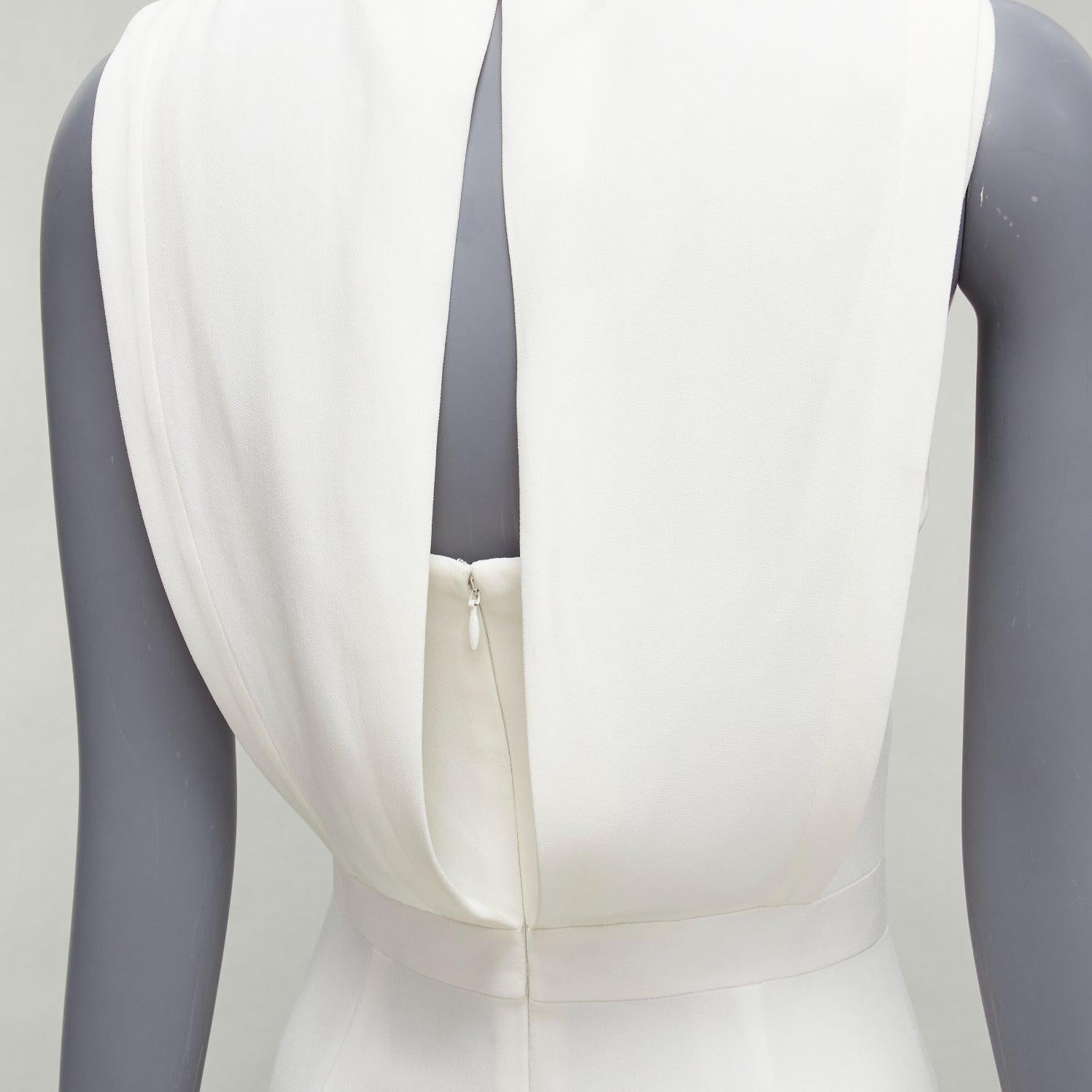 THEORY Rimlan white silky layered top A-line dress US0 XS For Sale 2