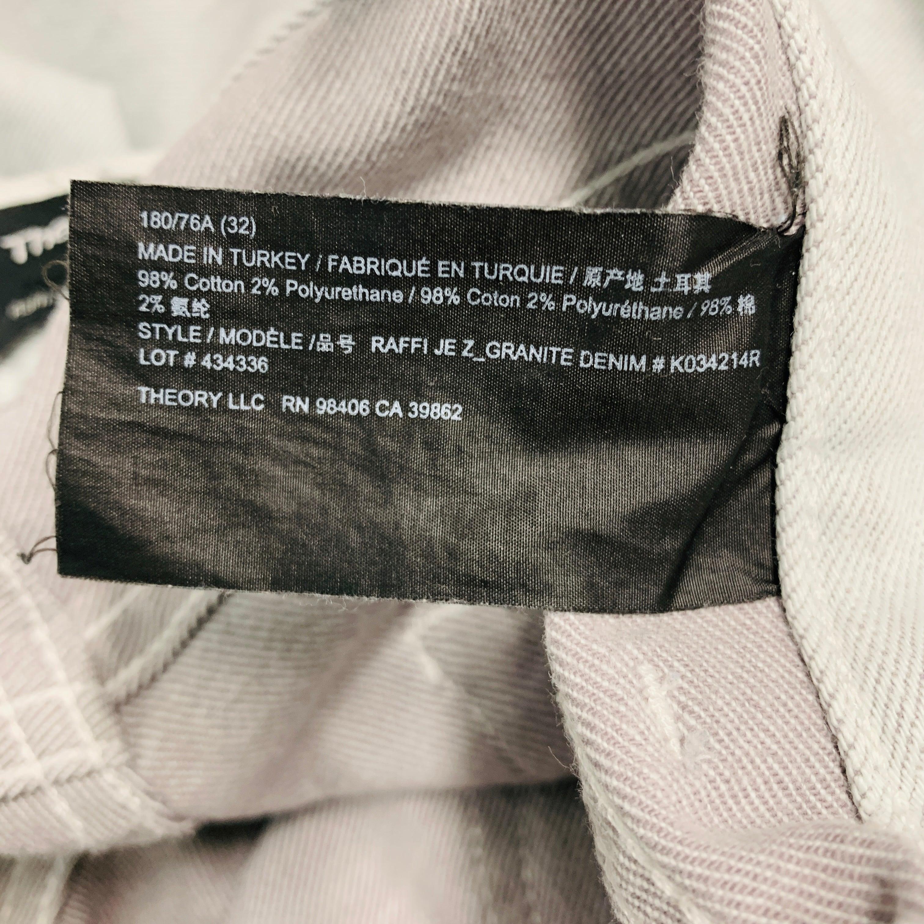 THEORY Taille 32 - Jean gris en coton mélangé à 5 poches en vente 2