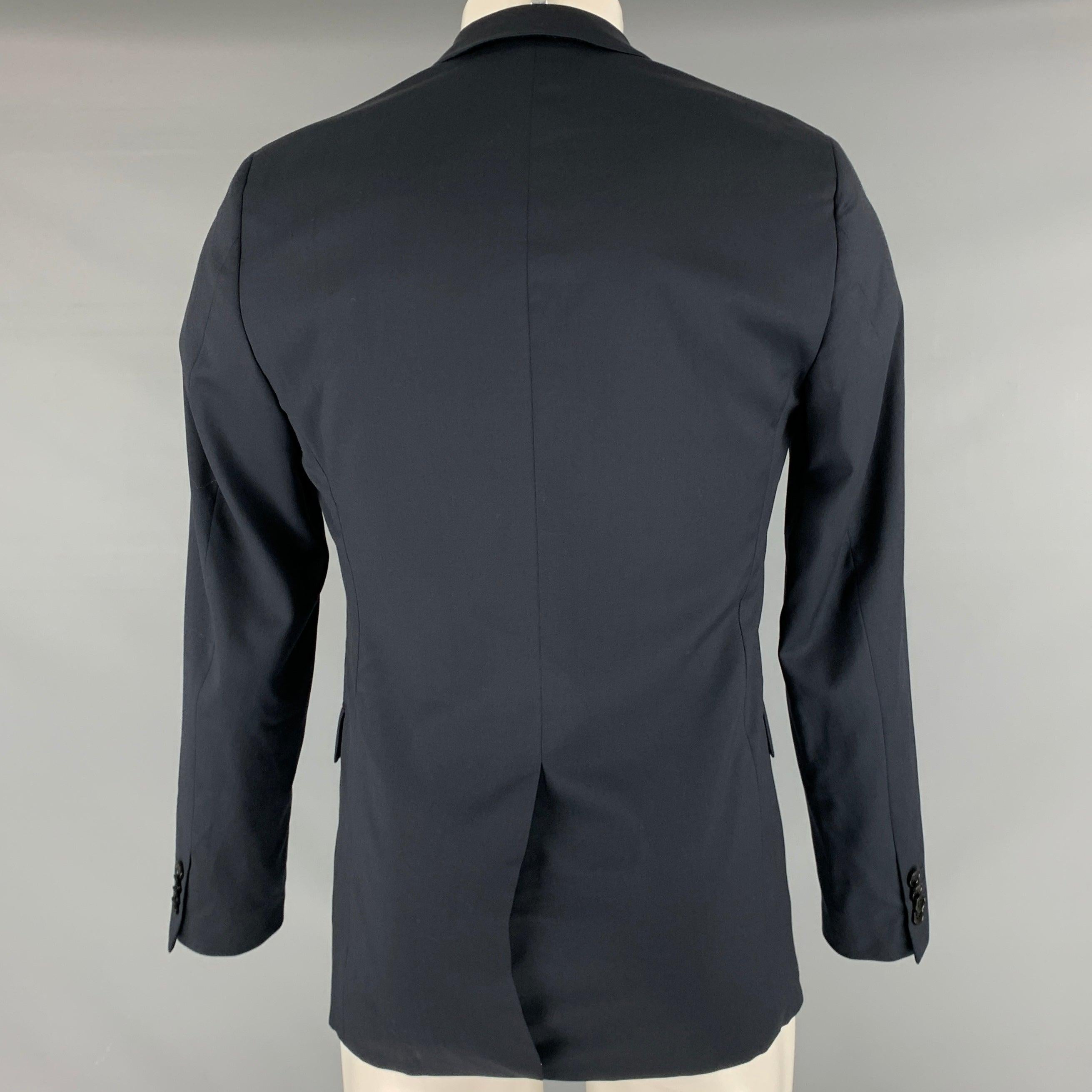 THEORY Size 36 Navy Wool Notch Lapel Sport Coat In Good Condition For Sale In San Francisco, CA