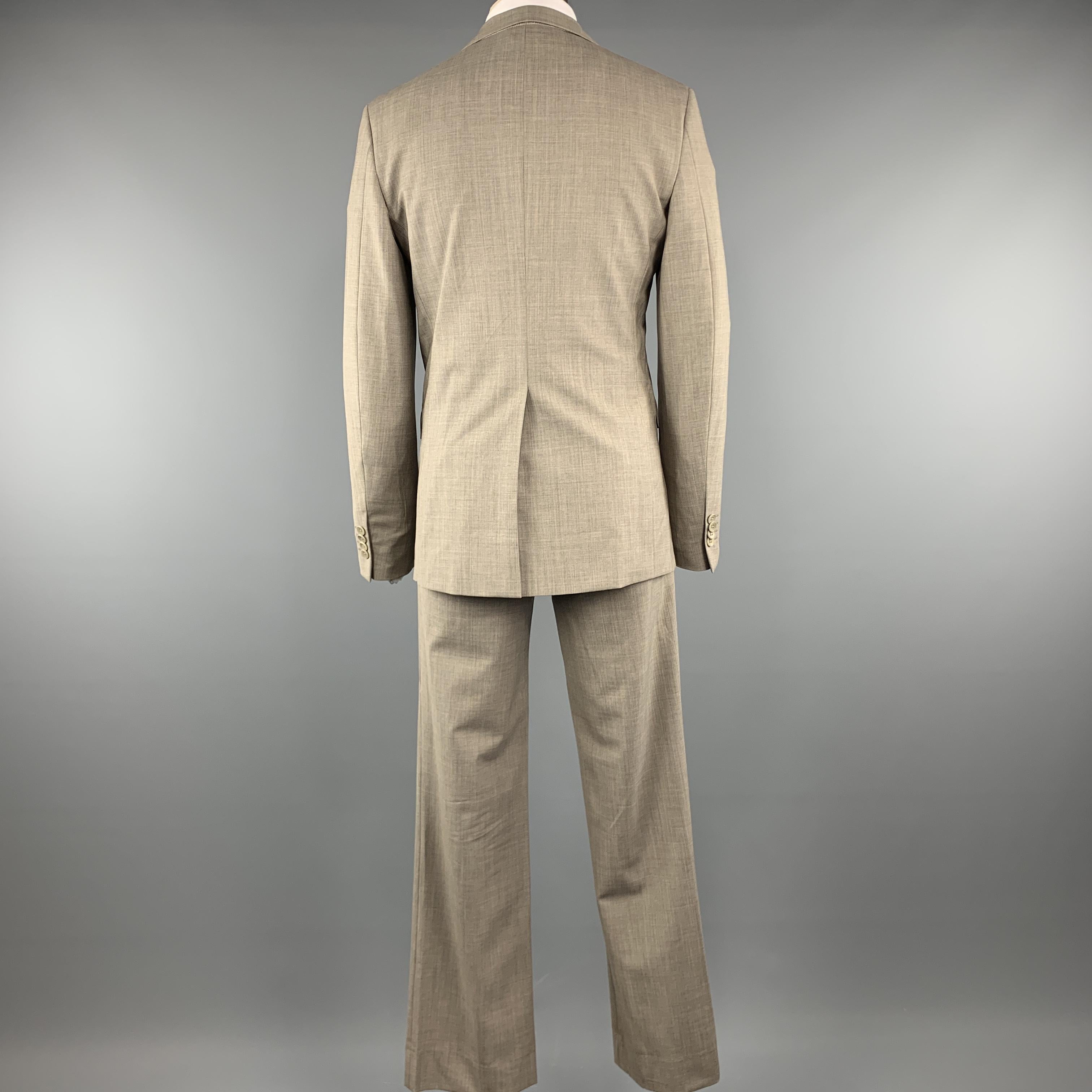 Brown THEORY Size 38 Grey Solid Wool Notch Lapel 30 x 33 Suit