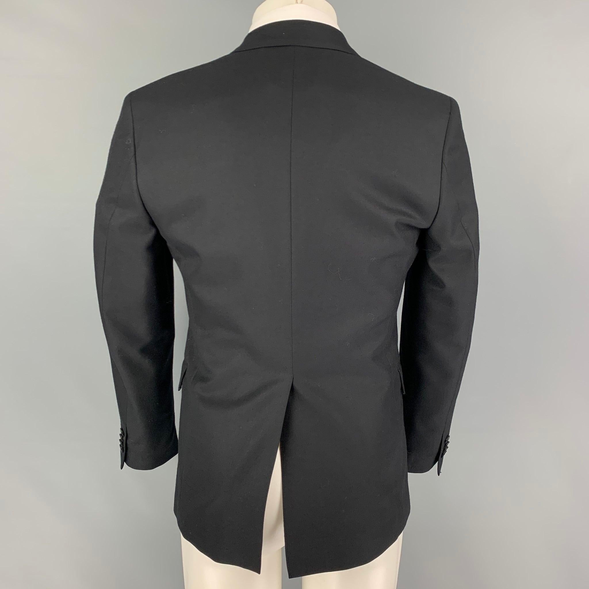 THEORY Size 38 Short Black Wool Notch Lapel Sport Coat In Good Condition For Sale In San Francisco, CA