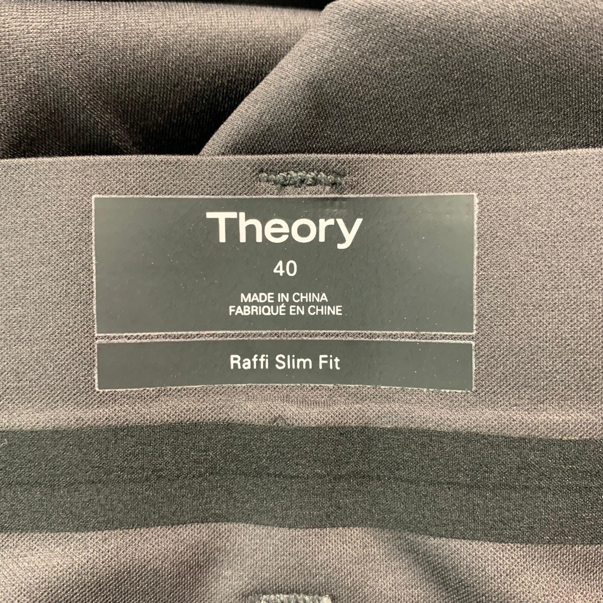 THEORY Size 40 Brown Cotton  Polyester Flat Front Casual Pants In Excellent Condition For Sale In San Francisco, CA