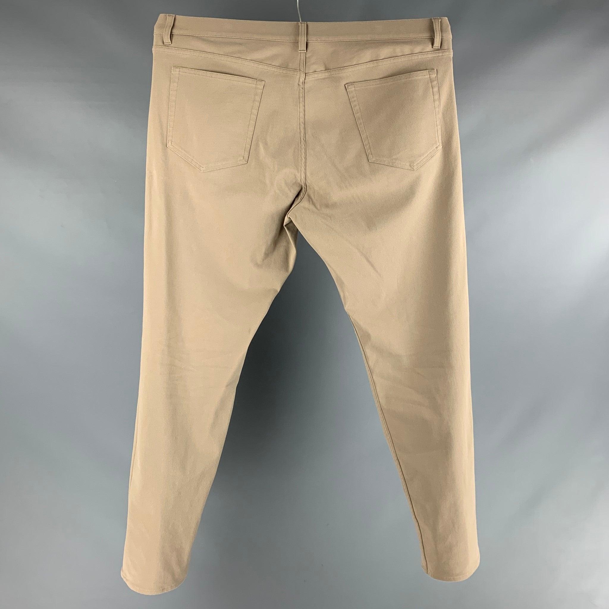 THEORY casual pants comes in a khaki twill featuring a flat front and a zip fly closure.Excellent Pre- Owned Material. 

Marked:   40 

Measurements: 
  Waist: 43 inches Rise: 10.5 inches Inseam: 31.5 inches 
 

  
  
 
Reference: 126873
Category: