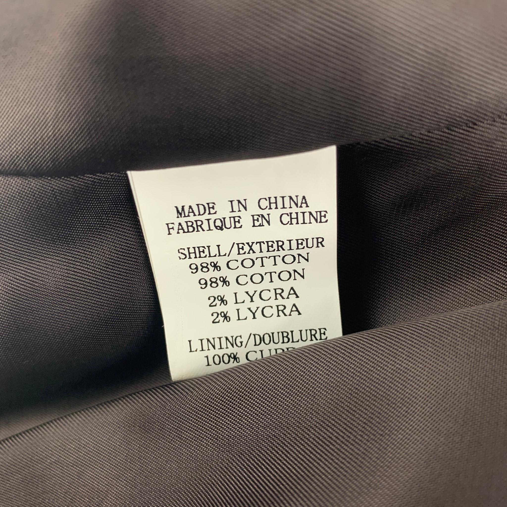 Black THEORY Size 40 Taupe Velvet Cotton Lyrca Notch Lapel Sport Coat