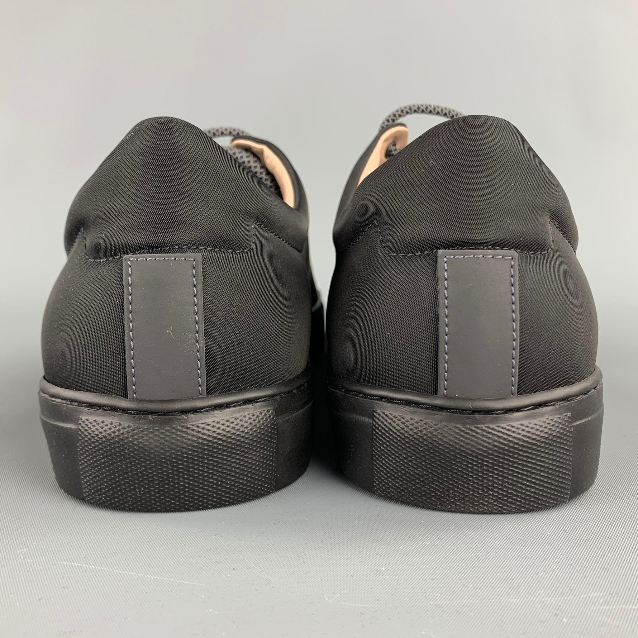 Men's THEORY Size 8 Black Nylon Trainer Sneakers