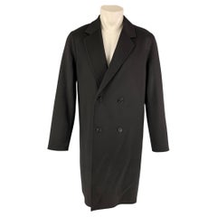 THEORY Size M Black Cashmere Wool Double Breasted Coat