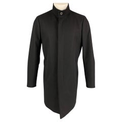 THEORY Size M Black Wool Blend Hidden Buttons Coat