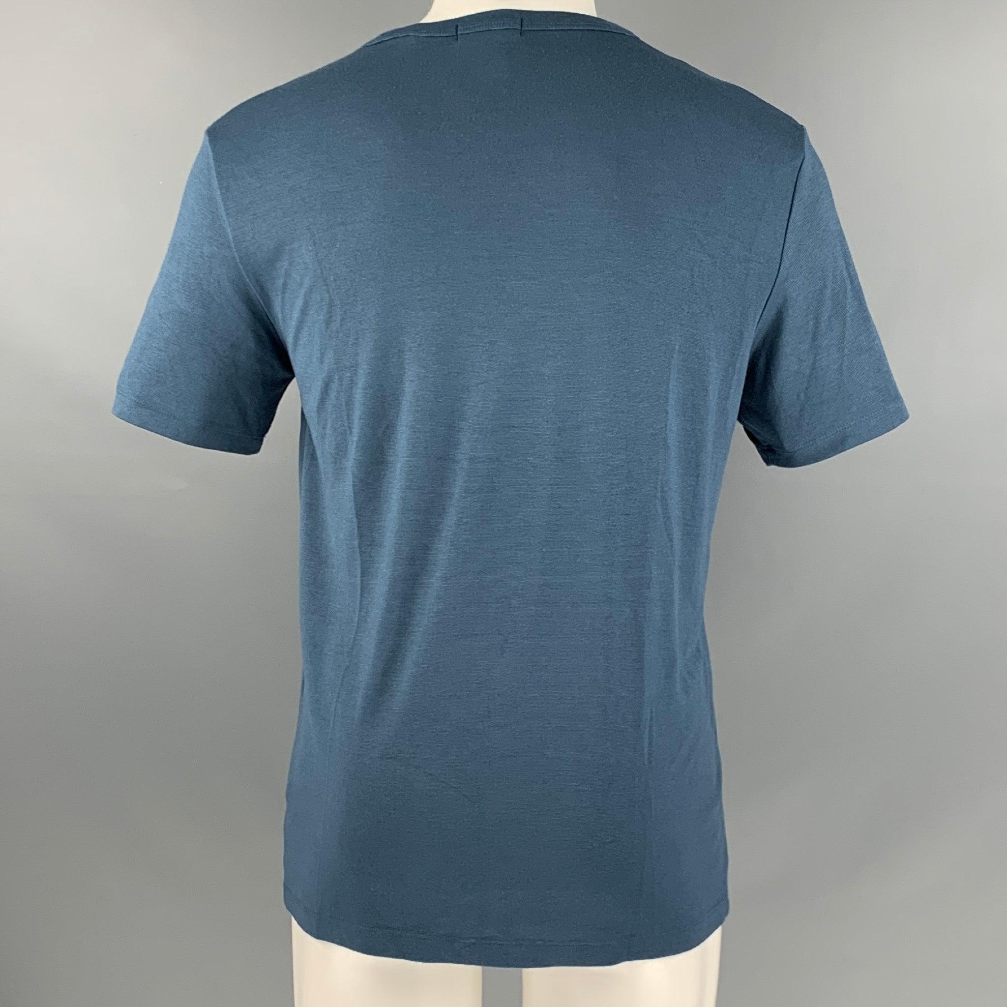 THEORY Size M Blue Modal Blend Jersey T-shirt In Good Condition For Sale In San Francisco, CA
