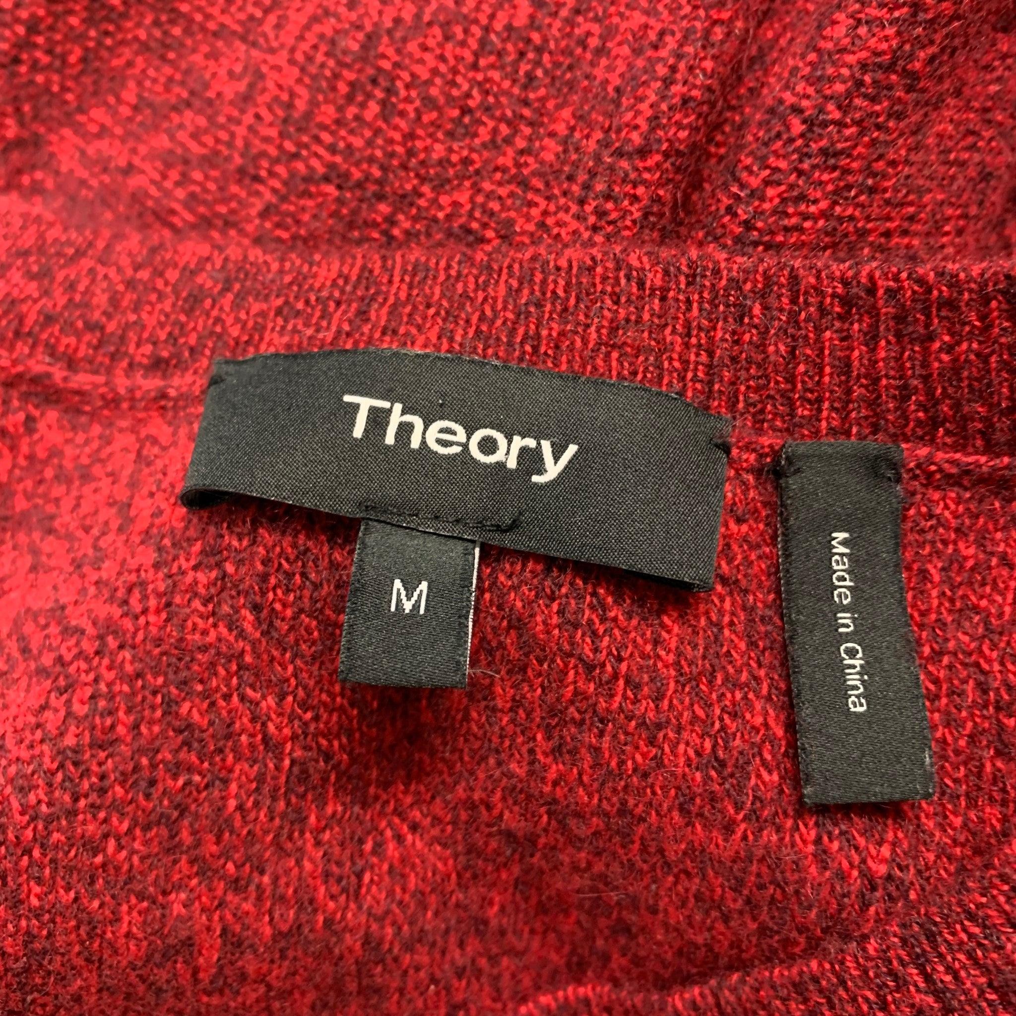 THEORY Size M Red Brown Cashmere Crew-Neck Pullover For Sale 1