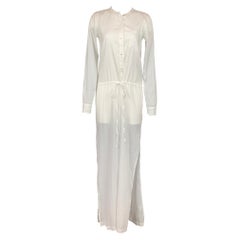 TEORÍA Talla S Vestido Camisa Larga Algodón Blanco