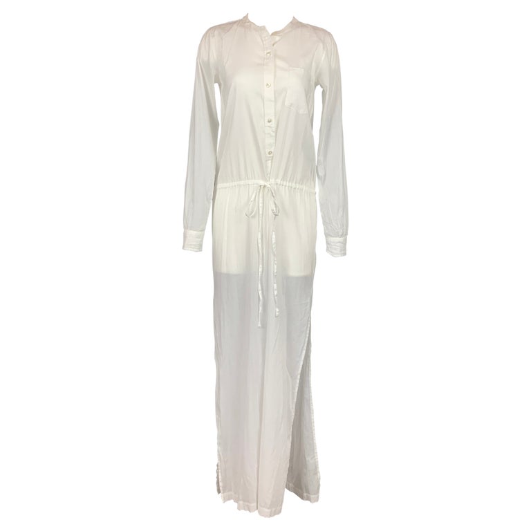 white long sleeve dress with pearls A-line See Through Tulle Long Sleeve Wedding Dresses Pearl WD336 Custom Size / Custom Color