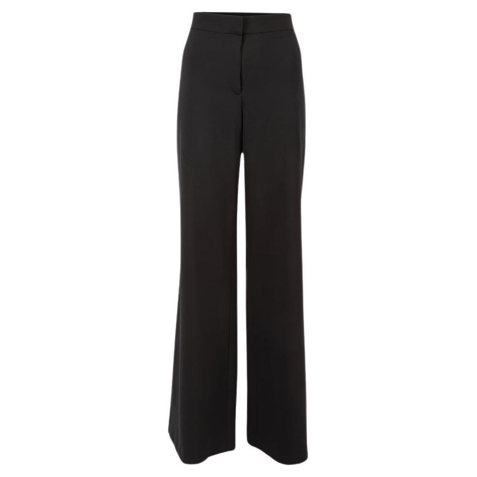 Theory Women's Black High Rise Wide Leg Trousers For Sale at 1stDibs