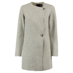Theory Women's Grey Double Breasted Coat