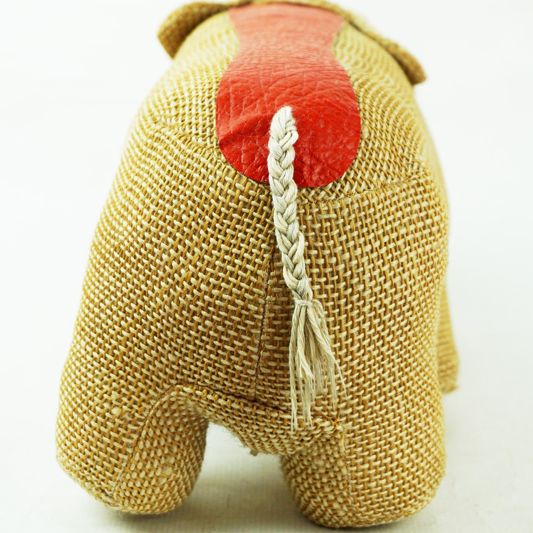 Therapeutic Jute Children Toy Hippo by Renate Müller Germany 1970s  1
