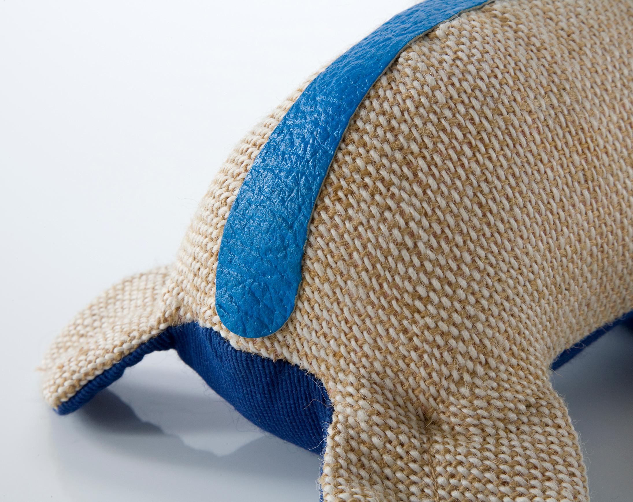Sceau à jouets thérapeutique en jute avec cuir de Renate Müller, 1965-1971 Bon état à New York, NY